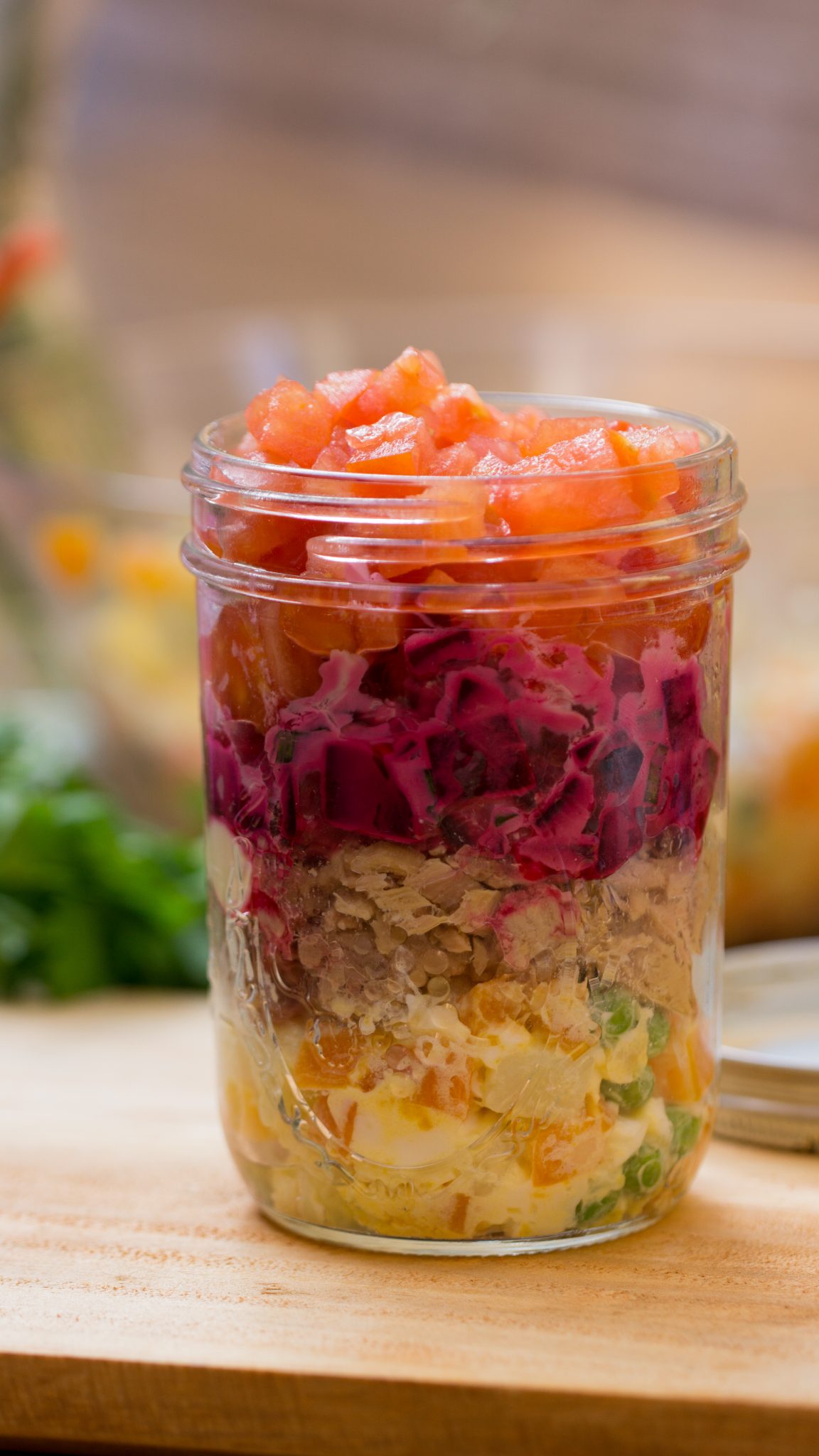 Tuna salad in a jar Mi Corazón de Arroz