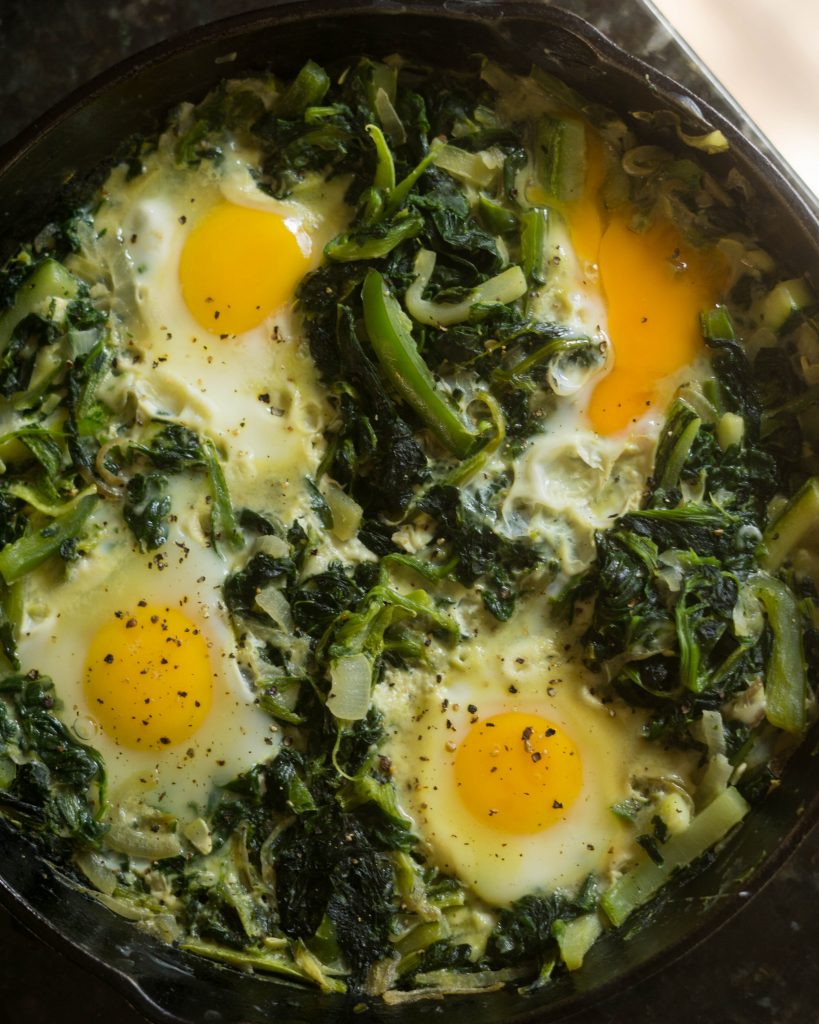 Shakusha Shakshuka verde – Mi Corazón de Arroz